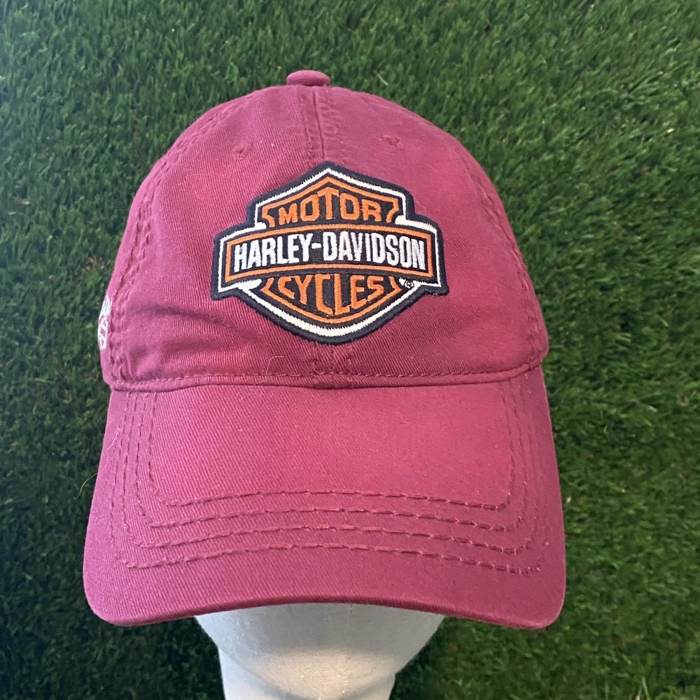 Harley‎ Davidson Baseball Cap VTG Bahamas Red Adjustable